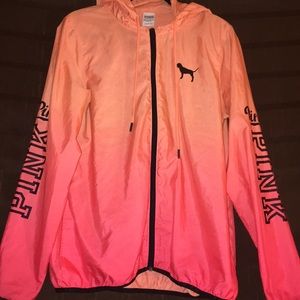 EXCLUSIVE Pink Brand Windbreaker- Orange & Pink